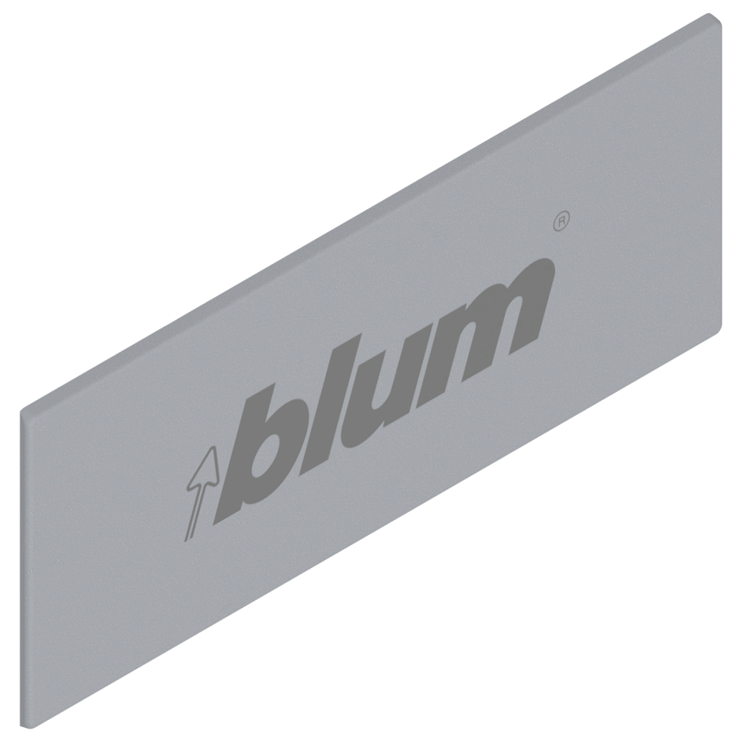 Заглушка прямоугольная (симметричная) для царг "TANDEMBOX" с логотипом "Blum" - Светло-серый