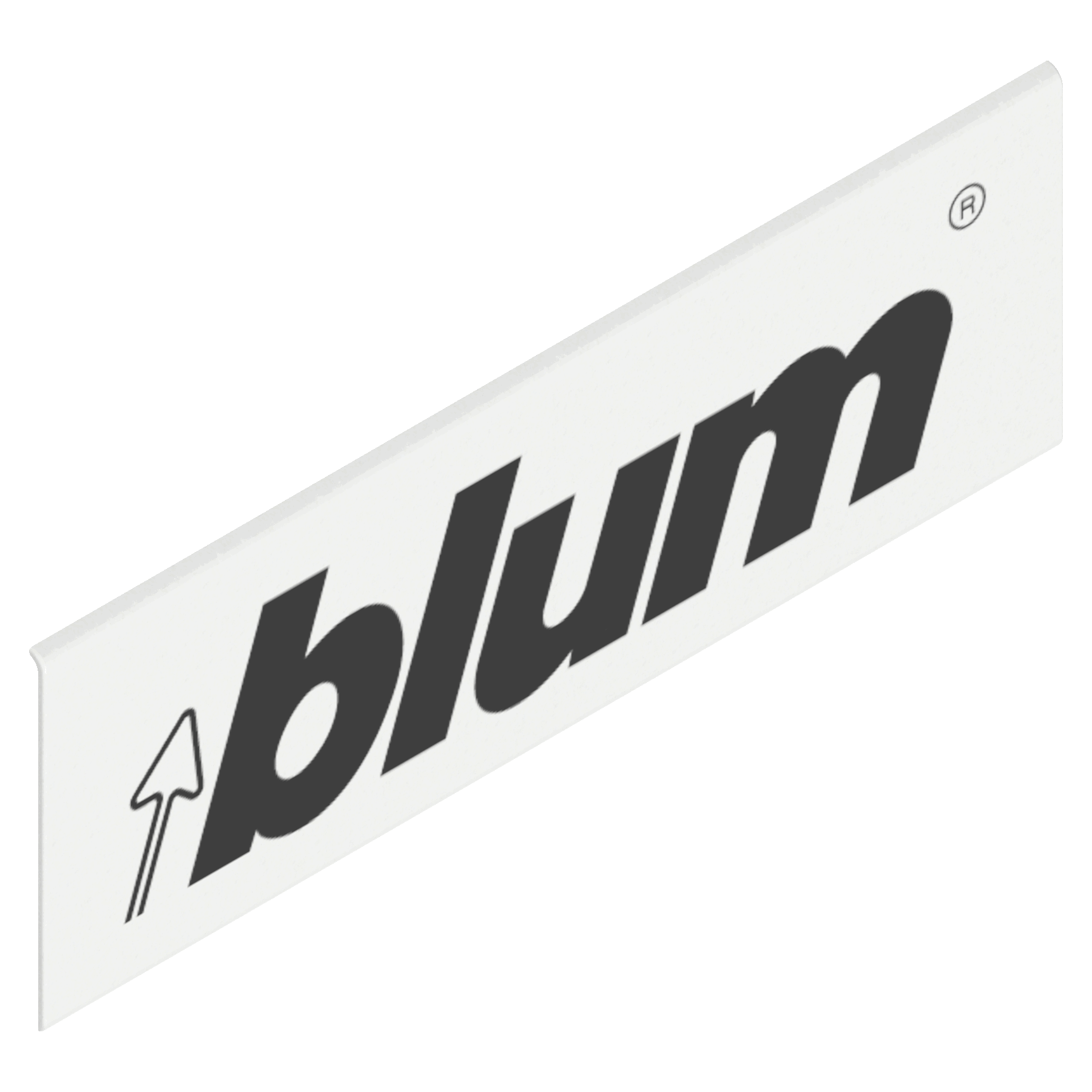 Заглушка внешняя (симметрия) для царг "LEGRABOX" с логотипом "Blum - надпись белая" - Орион-серый