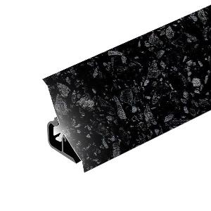 Плинтус для столешниц 18*18*3000 черное серебро (ф-ра 901), шт.
