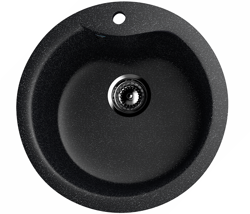 Мойка из искусственного камня Ulgran U-102-308, цвет черный