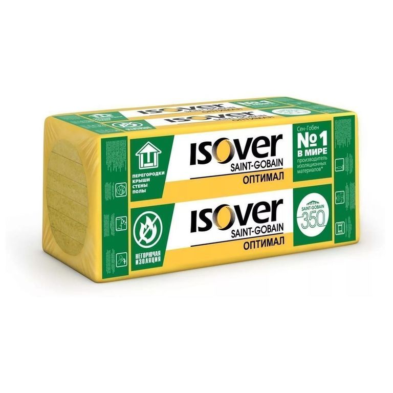 Утеплитель Изовер Оптимал 1000*600*50 /4,8м2;  0,24м3/ 35 кг/м3 