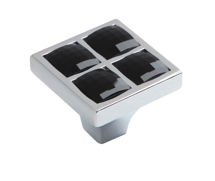 Ручка мебельная CRYSTAL RC411CP/CrBl.4