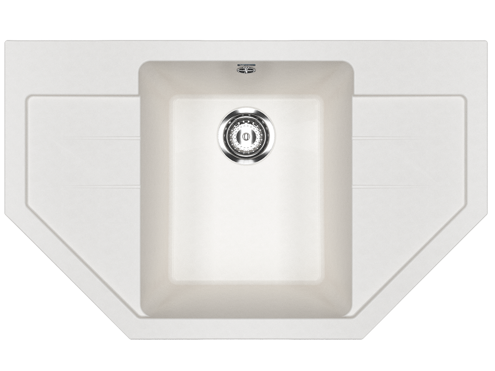 Мойка из искусственного камня Ulgran U-609-341, цвет ультра-белый