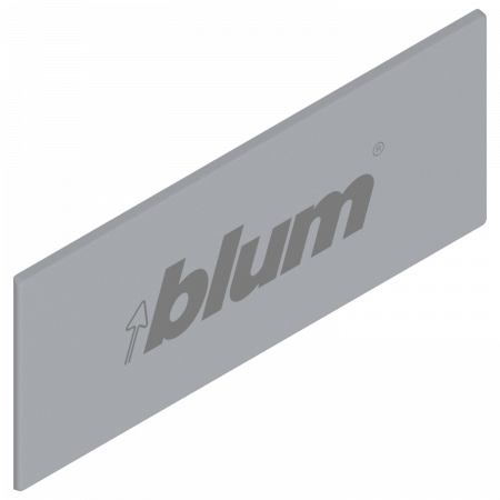 Заглушка прямоугольная (симметричная) для царг "TANDEMBOX" с логотипом "Blum" - Светло-серый