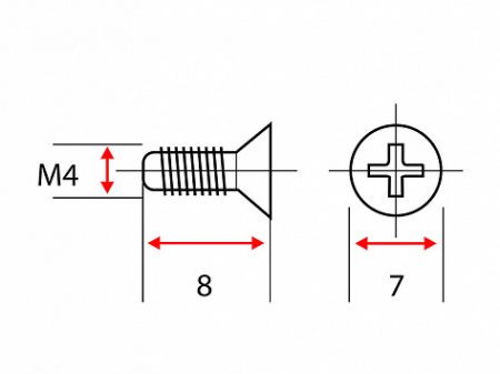 Винт М4х8 А26 (Черный)