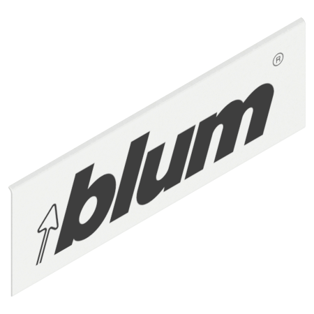 Заглушка внешняя (симметрия) для царг "LEGRABOX" с логотипом "Blum - надпись белая" - Орион-серый