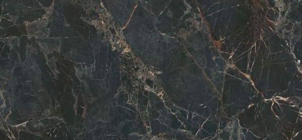 Мебельный щит Мрамор Марквина черный 6мм (600х3050 ) (2), С, Слюда