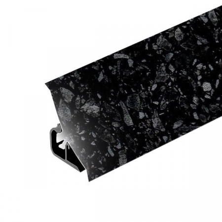Плинтус для столешниц 18*18*3000 черное серебро (ф-ра 901), шт.