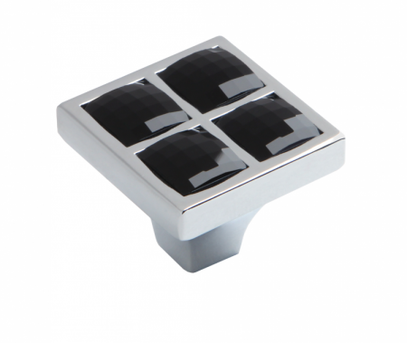 Ручка мебельная CRYSTAL RC411CP/CrBl.4