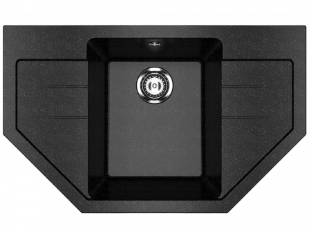 Мойка из искусственного камня Ulgran U-609-308, цвет черный
