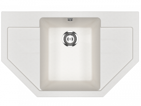 Мойка из искусственного камня Ulgran U-609-341, цвет ультра-белый