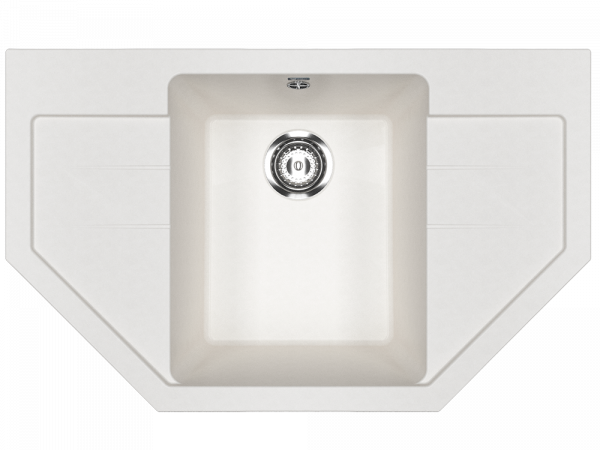 Мойка из искусственного камня Ulgran U-609-341, цвет ультра-белый
