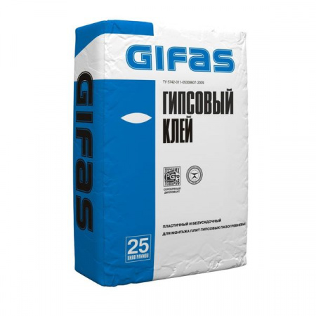 Клей гипсовый для монтажа ПГП и ГКЛ  Super fix GIFAS (25 кг)